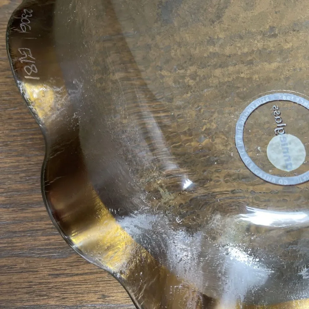 Annieglass Gold Ruffle Oval Platter - Signed & Numbered 2306, G181